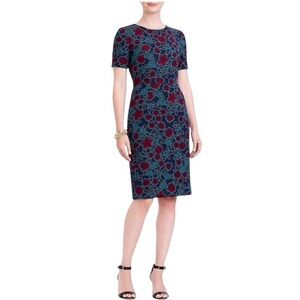 J crew floral print shift sheath dress